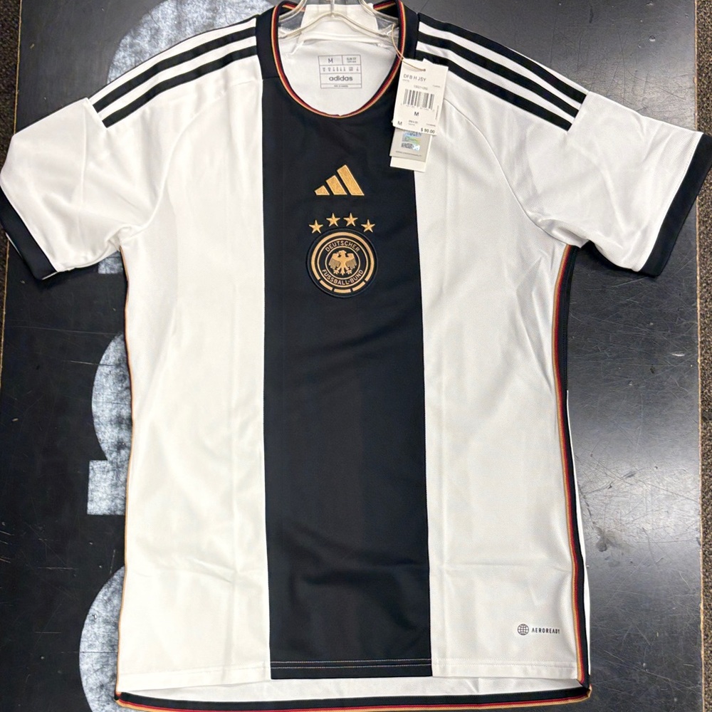 Adidas Men's White and Black Germany Jersey